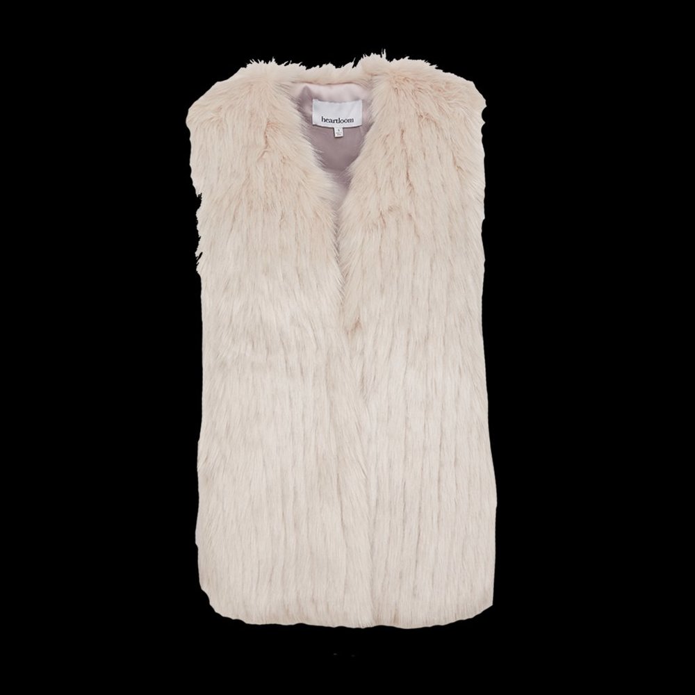 Heartloom bardot faux fur vest